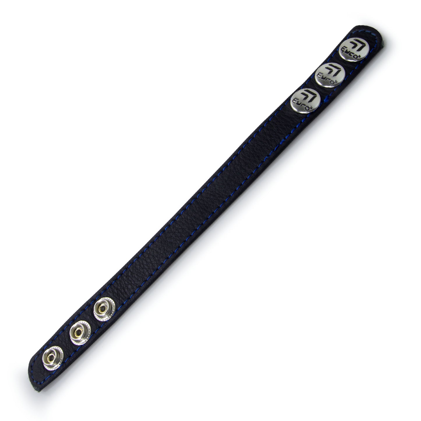 LeLuv Eyro Leather Cock Strap with Stainless Snaps