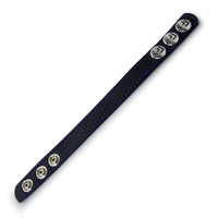 LeLuv Eyro Leather Cock Strap with Stainless Snaps