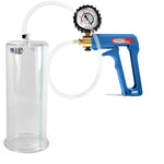 Maxi Blue Handle Clear Hose | Penis Pump + Protected Gauge | 9" x 3.50"