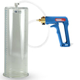 Maxi Blue Handle Clear Hose | Penis Pump | 12" x 4.10" Cylinder