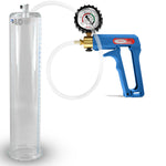 Maxi Blue Handle Clear Hose | Penis Pump + Protected Gauge | 12" x 2.50"