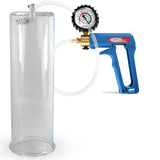 Maxi Blue Handle Clear Hose | Penis Pump + Protected Gauge | 9" x 3.70"