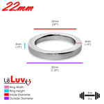 LeLuv Eyro Cock Ring /Glans Ring | 5mm Thick Stainless Steel, Choose Height & Diameter