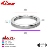 LeLuv Eyro Cock Ring /Glans Ring | 5mm Thick Stainless Steel, Choose Height & Diameter
