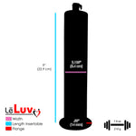 LeLuv Penis Pump - Silver Ultima Handle, Black Rubber Grip, Silicone Hose - Wide Flange Cylinders