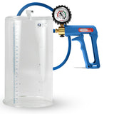 Maxi Blue Handle Silicone Hose | Penis Pump + Protected Gauge | 9" x 5.00" Cylinder