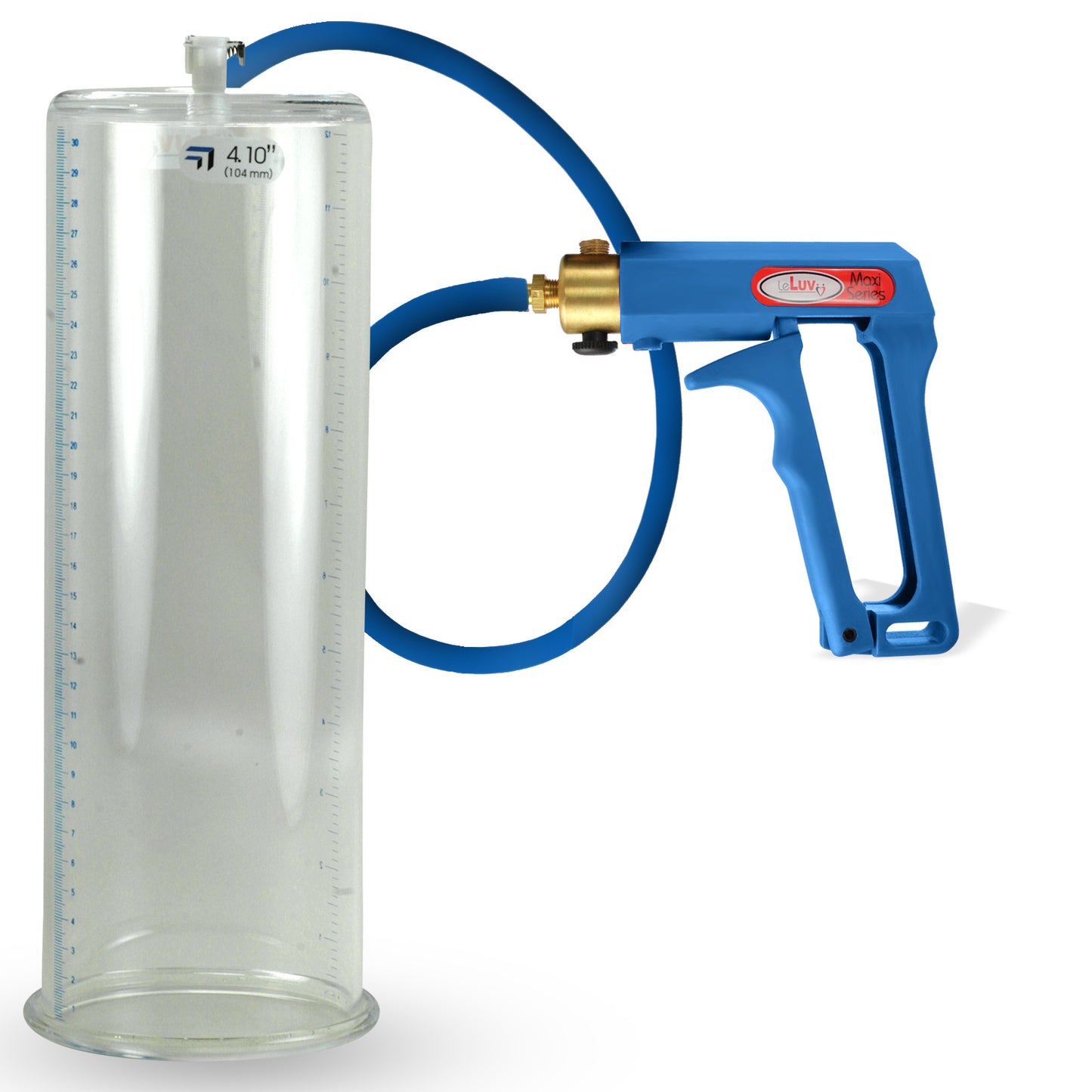 Maxi Blue Handle Silicone Hose | Penis Pump | 12" x 4.10" Cylinder