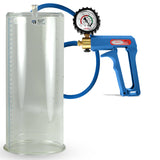 Maxi Blue Handle Silicone Hose | Penis Pump + Protected Gauge | 12" x 5.00" Cylinder