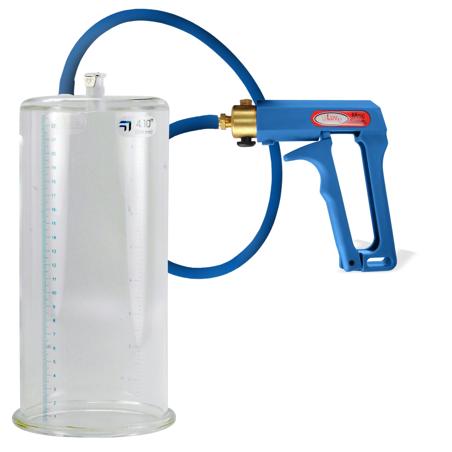 Maxi Blue Handle Silicone Hose | Penis Pump | 9" x 4.10" Cylinder