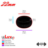 LeLuv Donut Glans/Cock Rings | Polished or Coated Stainless Steel | 20mm-66mm Inner Diameters