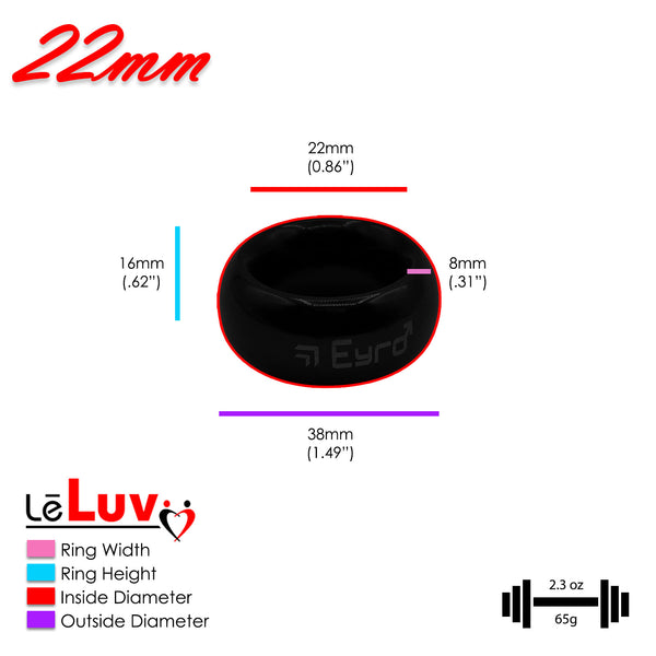 LeLuv Donut Glans/Cock Rings | Polished or Coated Stainless Steel | 20mm-66mm Inner Diameters