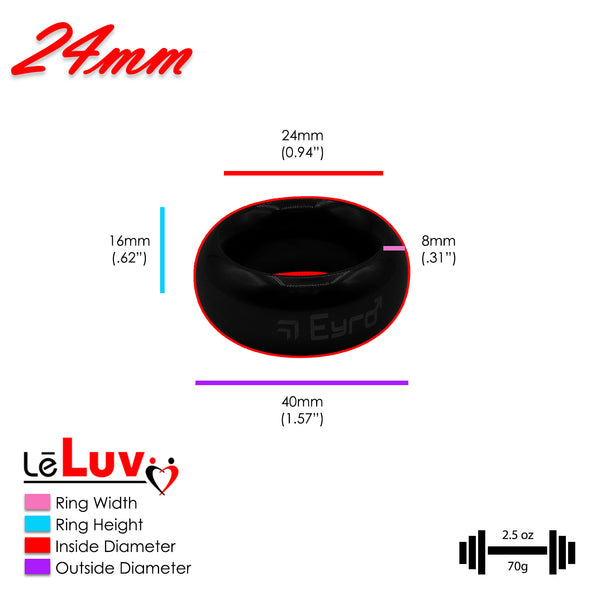 LeLuv Donut Glans/Cock Rings | Polished or Coated Stainless Steel | 20mm-66mm Inner Diameters