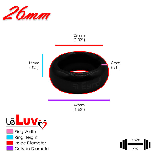 LeLuv Donut Glans/Cock Rings | Polished or Coated Stainless Steel | 20mm-66mm Inner Diameters