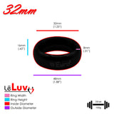 LeLuv Donut Glans/Cock Rings | Polished or Coated Stainless Steel | 20mm-66mm Inner Diameters