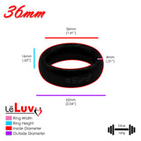 LeLuv Donut Glans/Cock Rings | Polished or Coated Stainless Steel | 20mm-66mm Inner Diameters