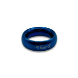 Donut Cock Ring Stainless steel - Blue 32mm