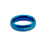Donut Cock Ring EYRO Stainless steel - Blue 44mm