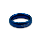 Donut Cock Ring Stainless steel - Blue 40mm