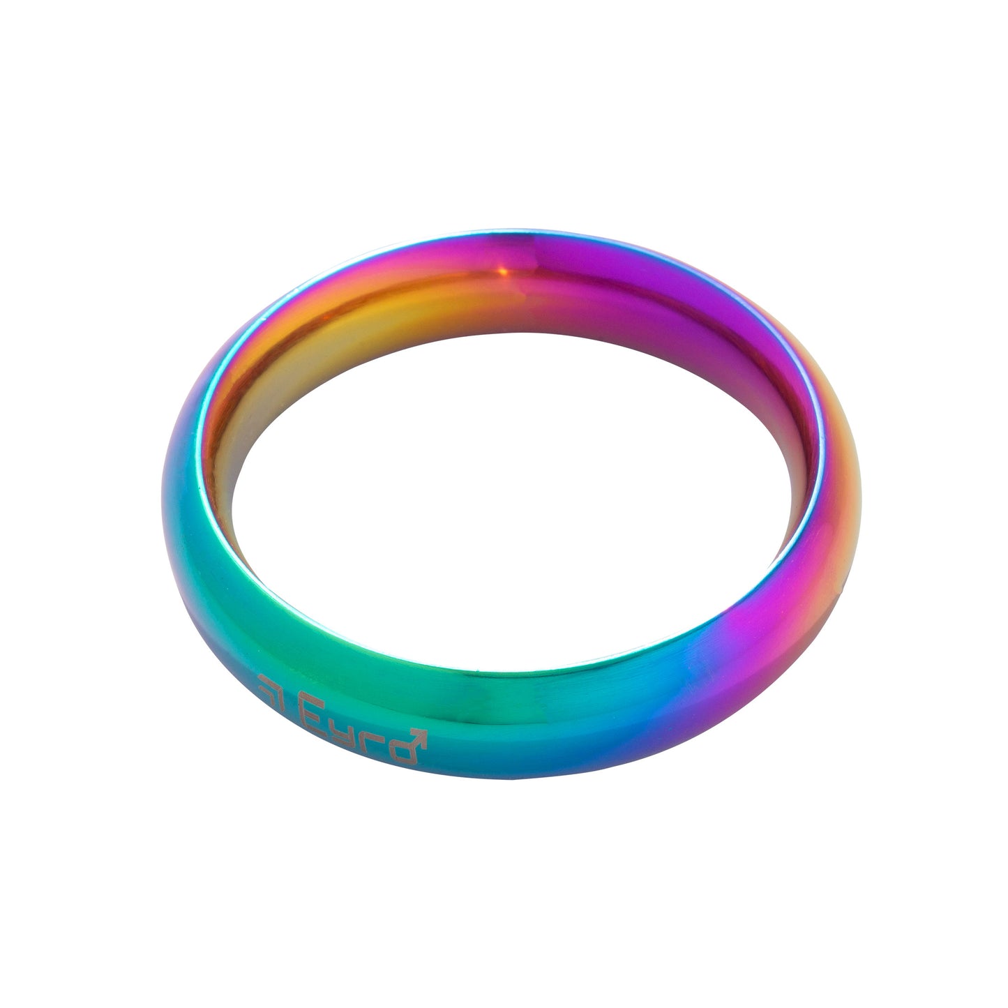 Donut Cock Ring Stainless steel - Rainbow Effect 62mm