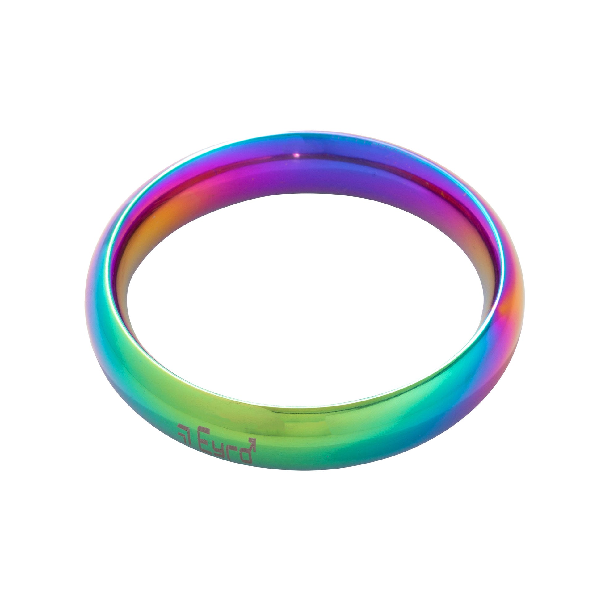 Donut Cock Ring Stainless steel - Rainbow Effect 66mm