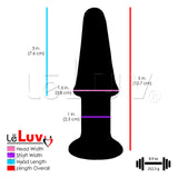 LeLuv Bundle - 5 Borosilicate Glass Cobalt Blue Dildos Wands Butt Plugs Sexy Gift Massagers Toys