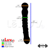 LeLuv Bundle - 5 Borosilicate Glass Cobalt Blue Dildos Wands Butt Plugs Sexy Gift Massagers Toys