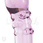 LeLuv 5 Borosilicate Glass Pink Dildos Wands Butt Plugs Sexy Gift Massagers Toys