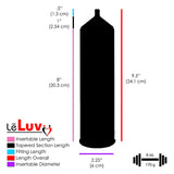 LeLuv Penis Pump EasyOp - Zgrip Handle, BETTER Silicone Hose, 2.25" Cylinder