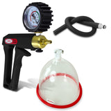 LeLuv MAXI Black + Gauge & Cover Breast Pumping Kit Slippery Black Hose SINGLE Medium Cup