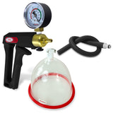 LeLuv MAXI Black + Gauge Breast Pumping Kit Slippery Black Hose SINGLE Medium Cup