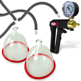 LeLuv MAXI Black + Gauge Breast Pumping Kit Slippery Black Hose Medium Cups