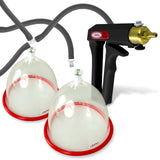 LeLuv MAXI Black Breast Pumping Kit Slippery Black Hose Large Cups