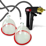 LeLuv MAXI Black Breast Pumping Kit Slippery Black Hose Medium Cups