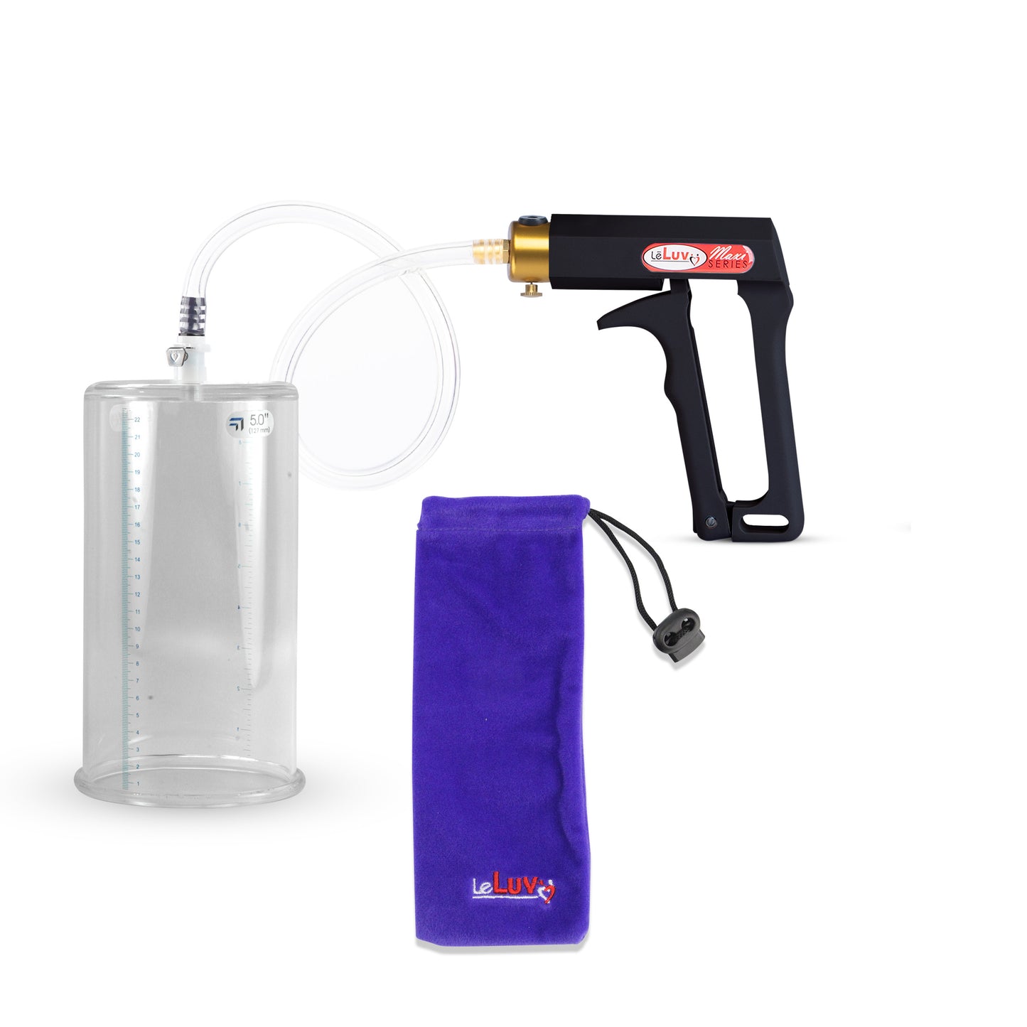 Maxi Black Handle Clear Hose | Penis Pump | 9" x 5.00" Cylinder