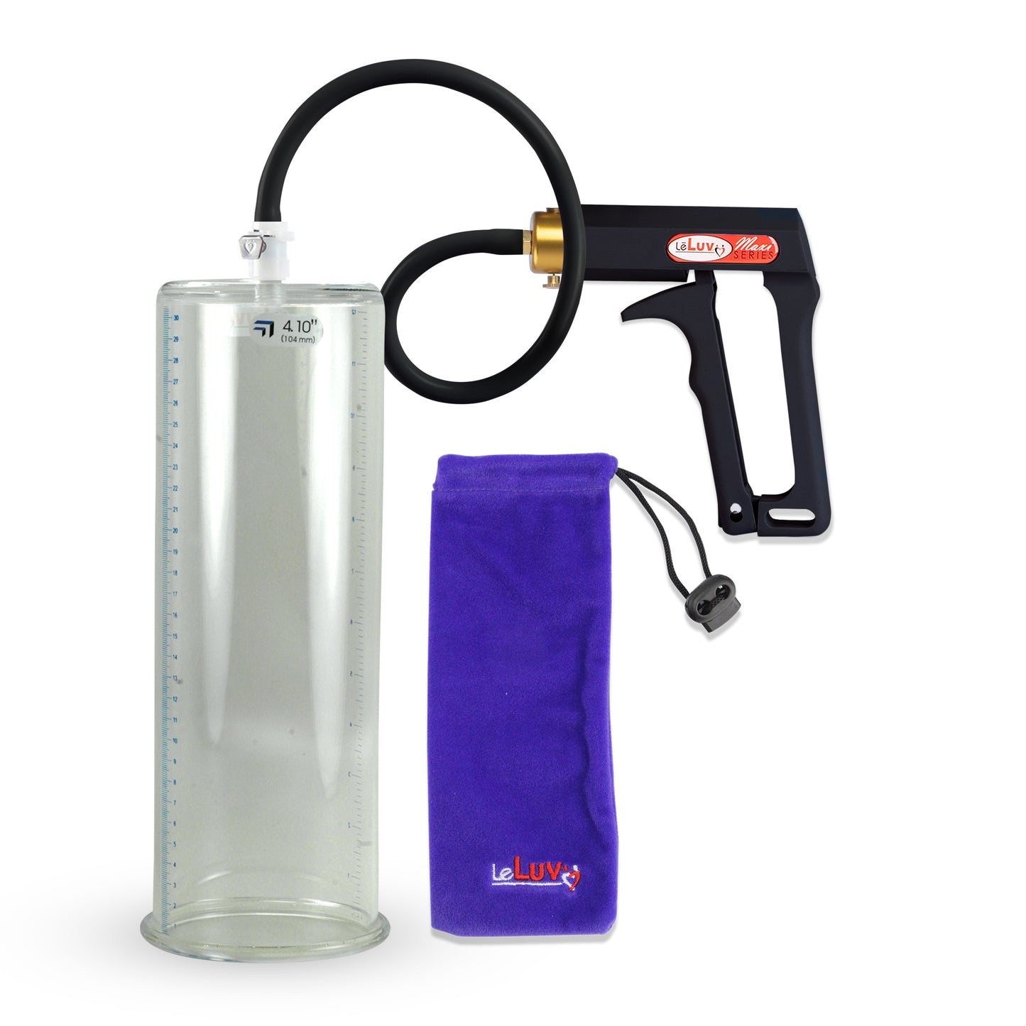 Maxi Black Handle Silicone Hose | Penis Pump | 12" x 4.10" Cylinder