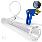 Buddy Penis Pump MAXI Blue +Gauge | 16" Length x 2.0" Dia. Double-Ended Cylinder