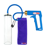 Maxi Blue Handle Silicone Hose | Penis Pump - 12" x 3.1" Thick-Walled Cylinder