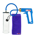 Maxi Blue Handle Silicone Hose | Penis Pump - 9" x 2.7" Thick-Walled Cylinder