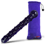 Cobalt 8" Bumpy Ride Nubby Glass Pleasure Wand Dildo Sensual Probe