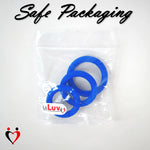 LeLuv Round Smooth Cock Ring 3-Pack - 32mm (1.3"), 37mm (1.5") and 42mm (1,7")