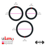 Thin Round Smooth Cock Ring 3-Pack 32mm (1.2"), 40mm (1.6") and 50mm (1.9")