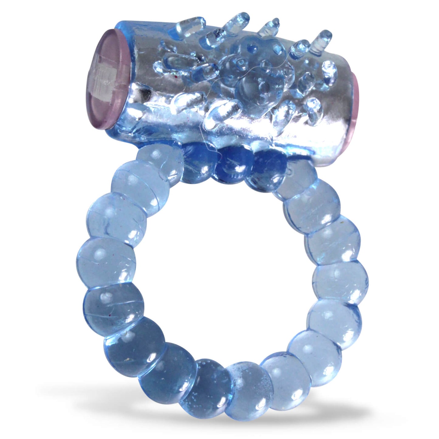 Vibrating Penis Ring Clitoris Tickler Beaded - Purple