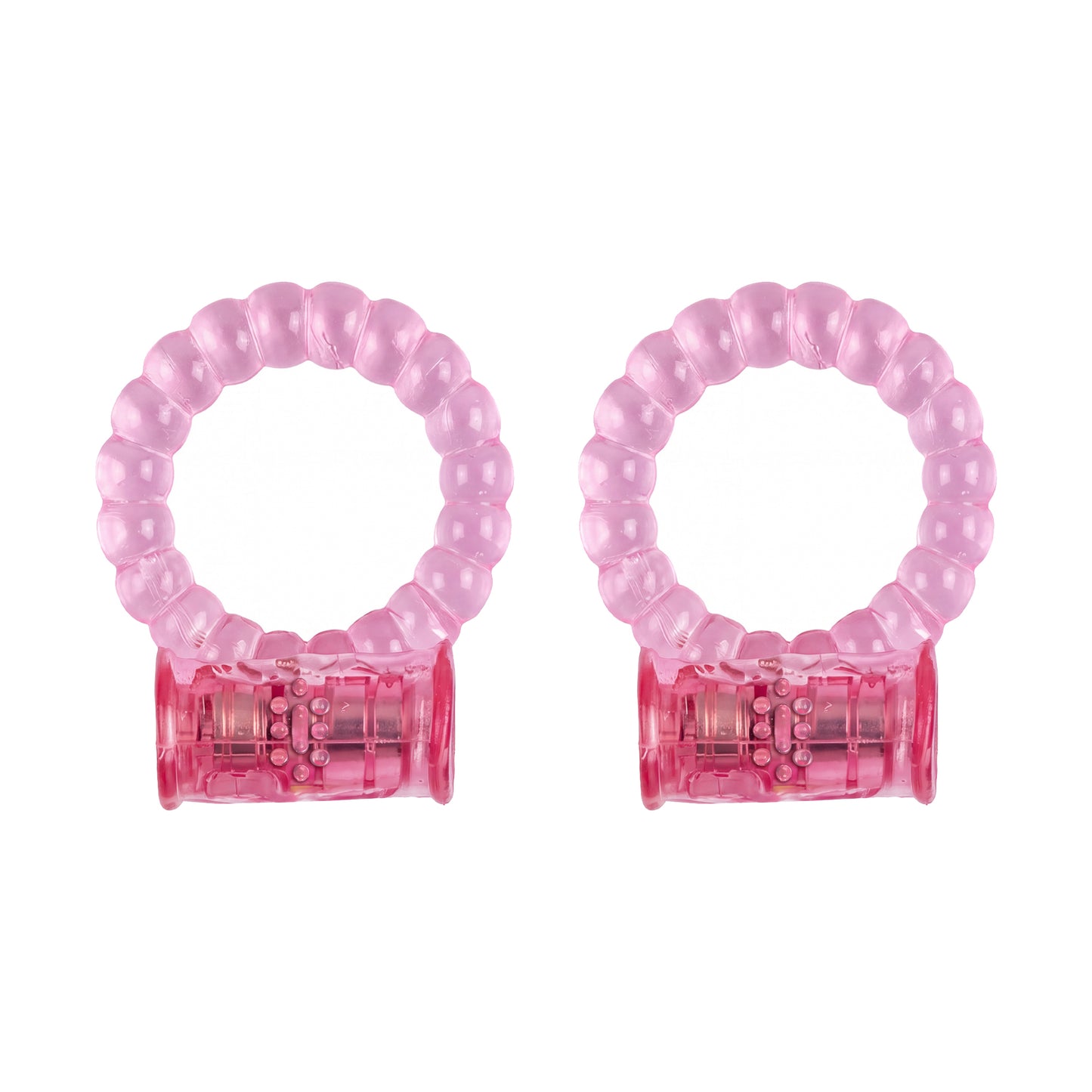 LeLuv Vibrating Cock Ring with Clitoris Tickler - Individually Packaged and Disposable Novelty