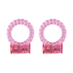 LeLuv Vibrating Cock Ring with Clitoris Tickler - Individually Packaged and Disposable Novelty