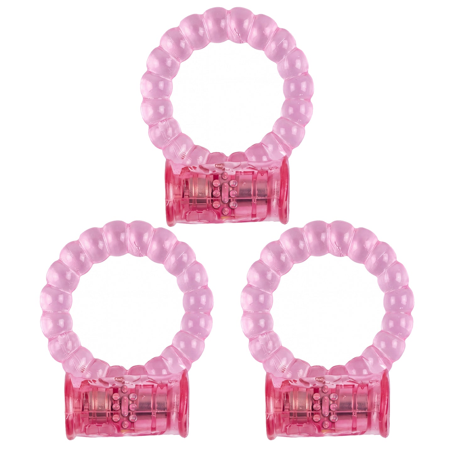 LeLuv Vibrating Cock Ring with Clitoris Tickler - Individually Packaged and Disposable Novelty