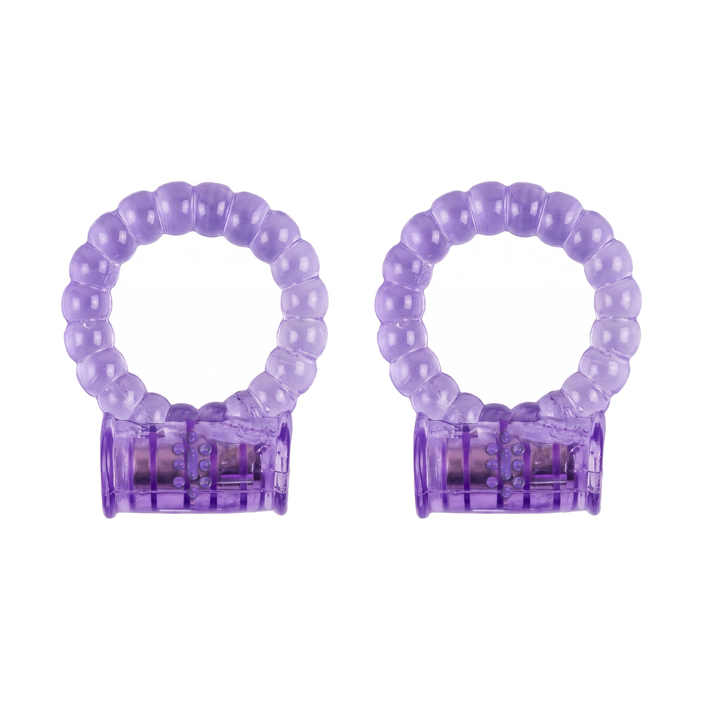 LeLuv Vibrating Cock Ring with Clitoris Tickler - Individually Packaged and Disposable Novelty