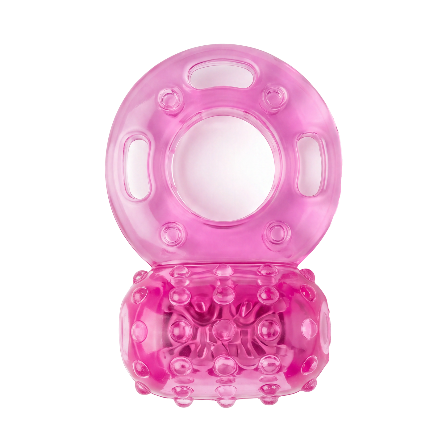 LeLuv Vibrating Cock Ring with Clitoris Tickler - Individually Packaged and Disposable Novelty