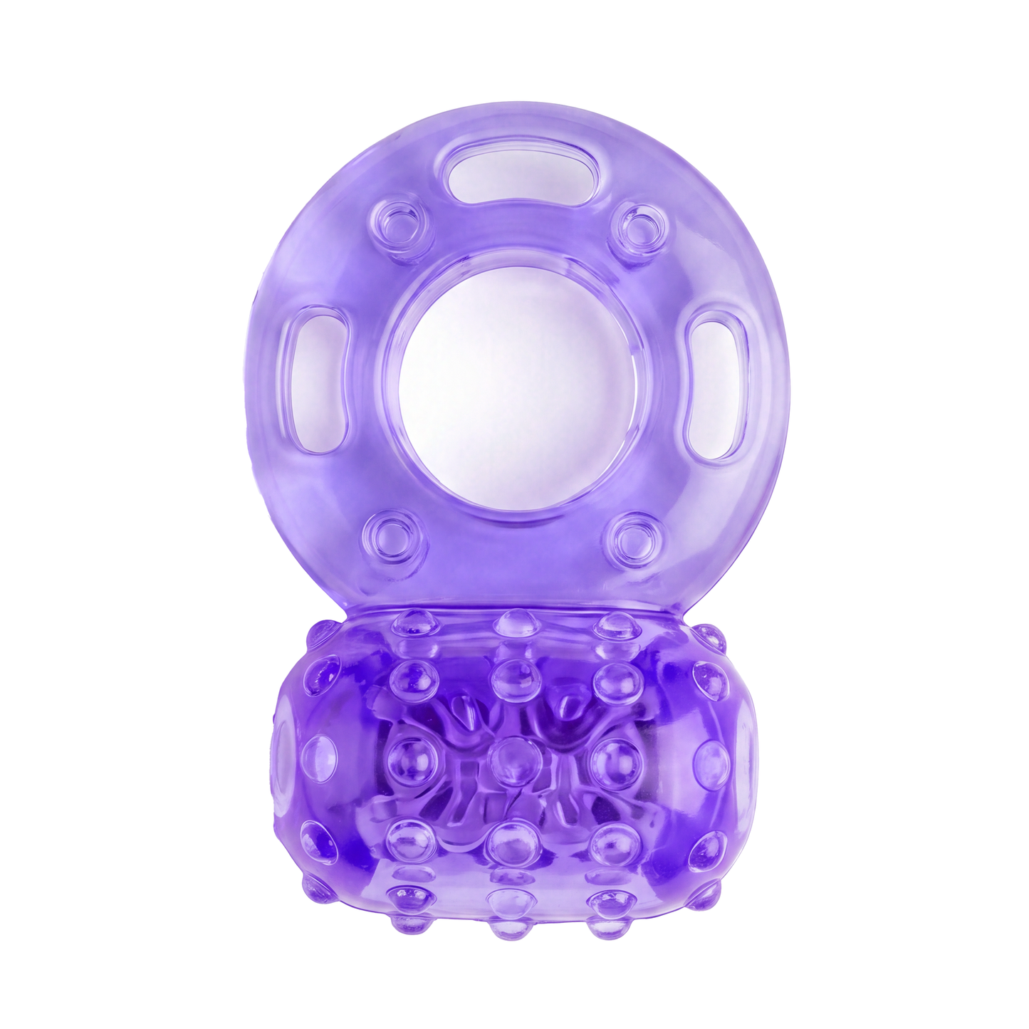 LeLuv Vibrating Cock Ring with Clitoris Tickler - Individually Packaged and Disposable Novelty