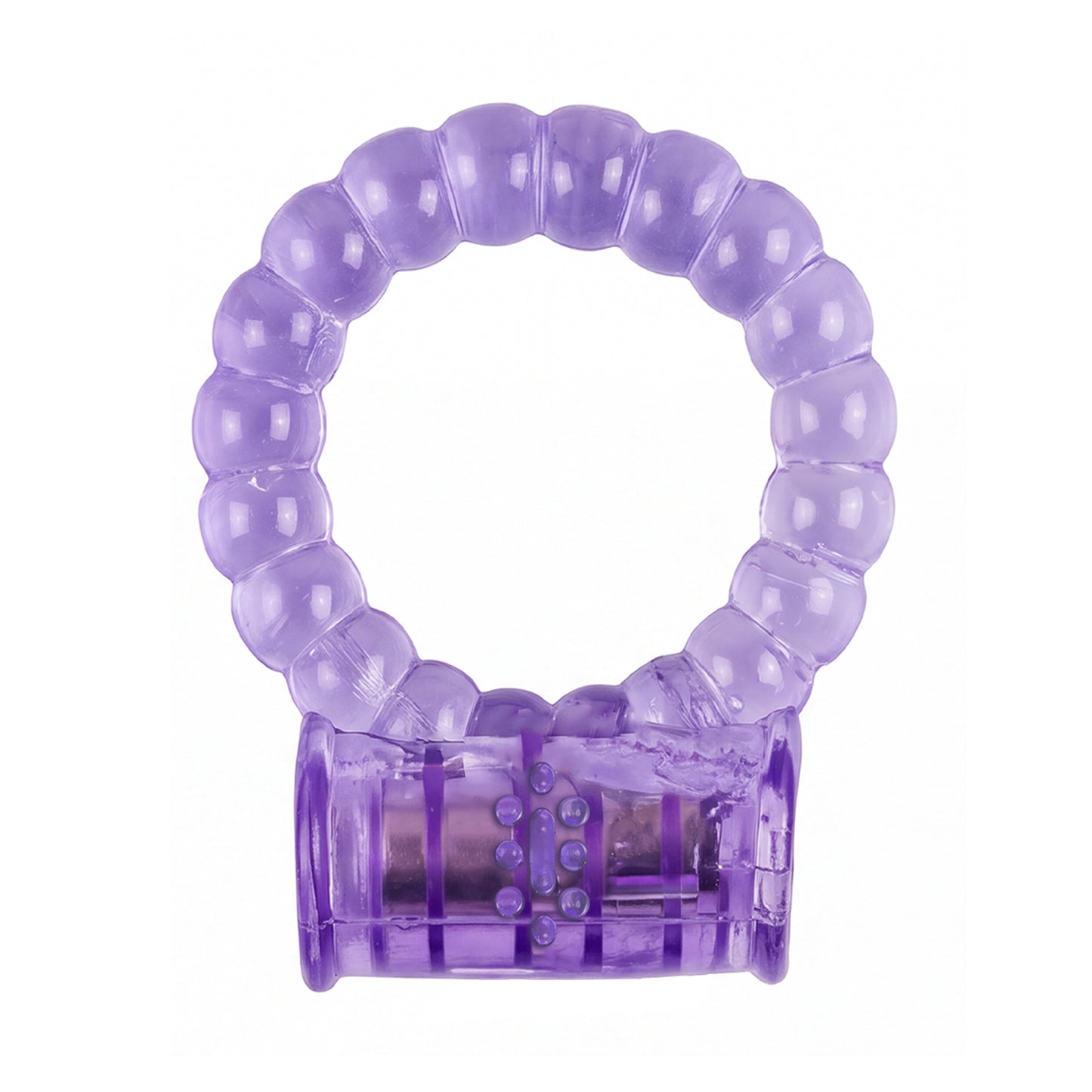 LeLuv Vibrating Cock Ring with Clitoris Tickler - Individually Packaged and Disposable Novelty