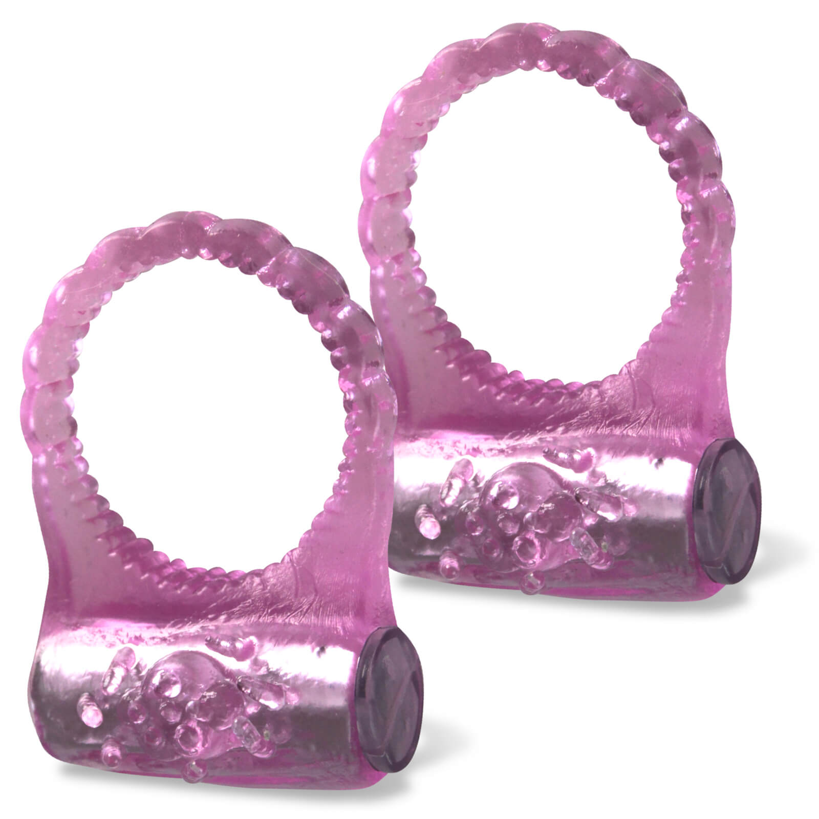 LeLuv Vibrating Cock Ring with Clitoris Tickler - Individually Package LeLuv Vibrating Cock Ring with Clitoris Tickler - Individually Package
